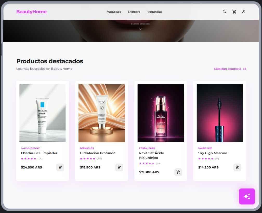 BeautyHome Desktop View 1